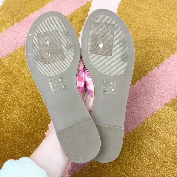 Draper James Piper Sandals Shoes Slides Gingham Criss Cross Picnic Pink - Picture 6 of 6